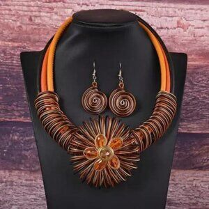 Bohemian Necklace Choker Ethnic Statement Large Collar Pendant